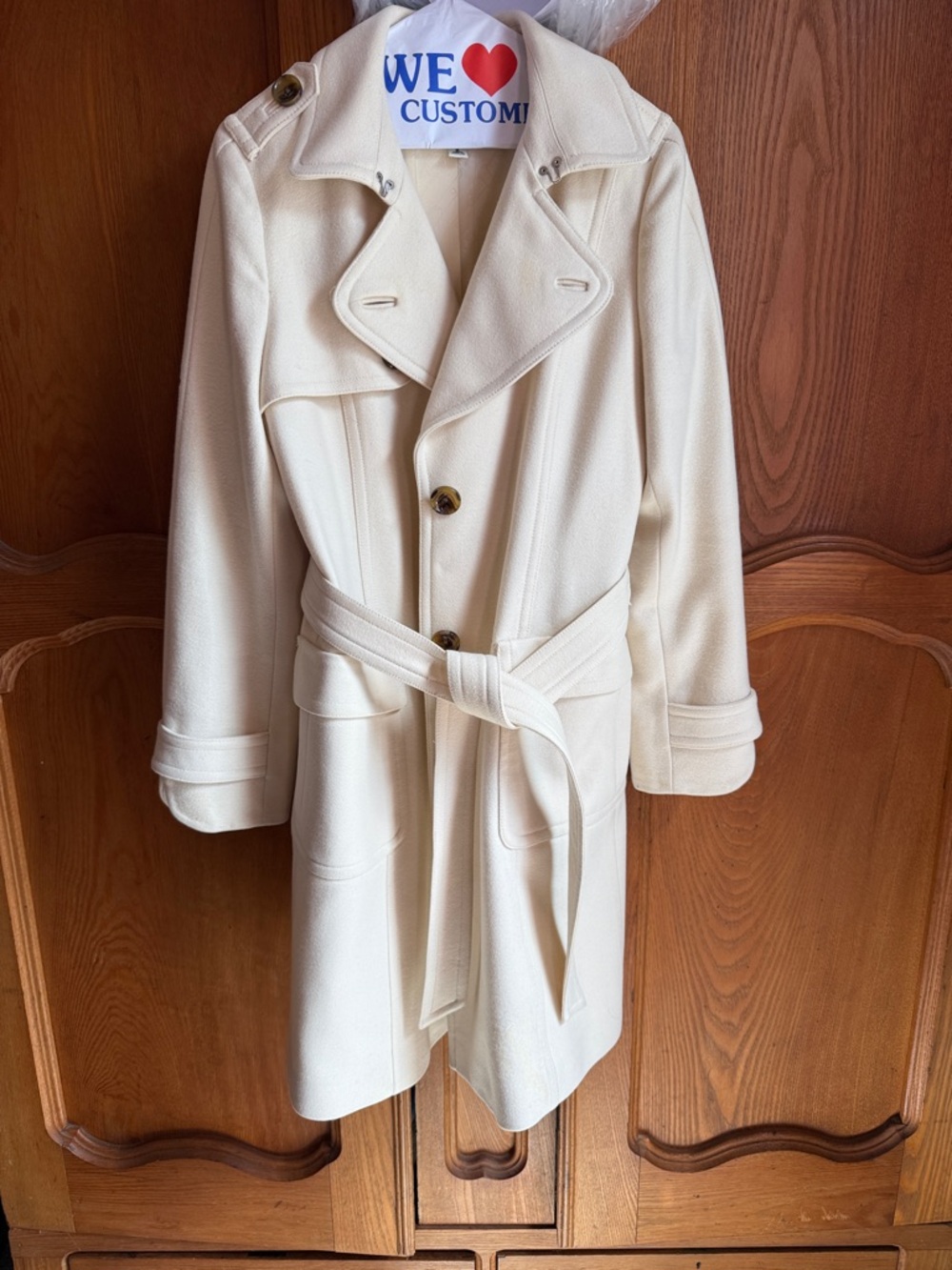 Banana Republic Cream Trench Coat